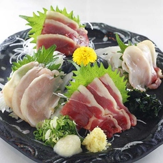 銘柄鶏の鶏刺身盛合