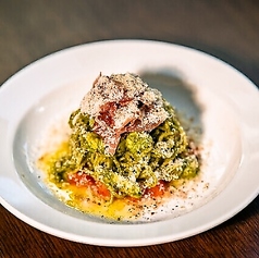 生ハムのジェノベーゼパスタ