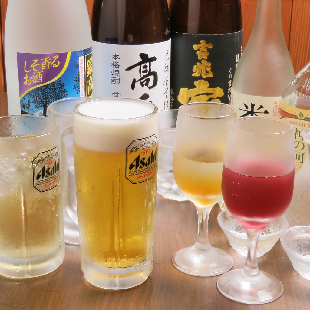 いつでも使える♪単品飲み放題プランは生ビールももちろんOK◎