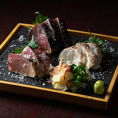 鮮魚藁焼き三種盛り