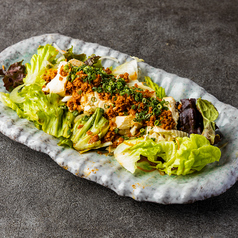 肉味噌の豆腐サラダ