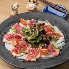 合鴨生ハムのカルパッチョ