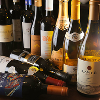 充実のドリンクラインナップ◎ワインも和酒も種類豊富！