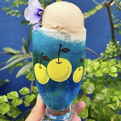 クリームソーダ自家製アイスのせ