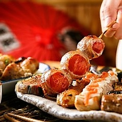 朝〆大山鶏串焼きと肉巻き串！！