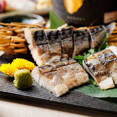炙りトロ〆鯖一枚刺し