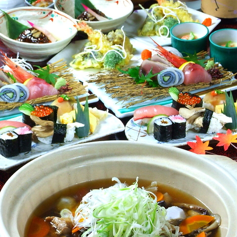 宴会コースを豊富にご用意！旬の食材で作り込まれた和の旨みで心ゆくまでご堪能あれ…