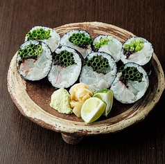 酢橘香る鯛と塩昆布巻き