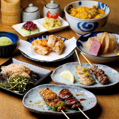 京赤地鶏を多種多様な料理で。の写真