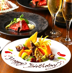 メッセージ付きデザートプレート