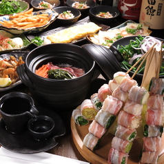 炭火野菜巻と魚串 ときわ福島のコース写真