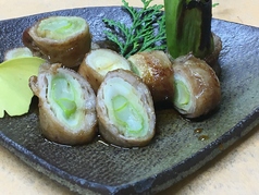 下仁田葱の豚肉ロール焼