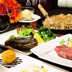 主賓をおもてなしするのに相応しいお料理があります。鮑や長崎和牛あり。