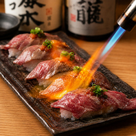 厳選肉を贅沢に握る。口の中でとろける自慢の極み肉寿司