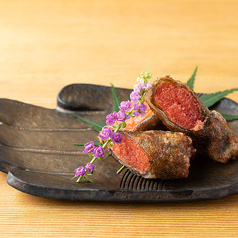 明太子とチーズの山芋揚げ