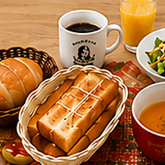 高級食パントーストおかわり自由!選べるパンのモーニングセット