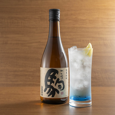 "駒"の青いレモンサワー
