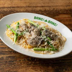 牡蠣とアスパラのクリームパスタ