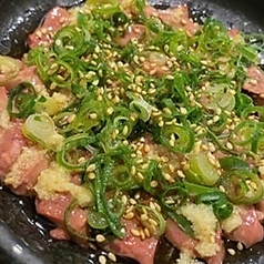鶏肝ねぎ塩ごま油