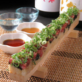 料理メニュー写真&nbsp;premiumユッケ寿司 (2～3人前)