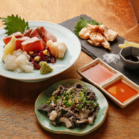 魚介だけではなく、厳選した肉料理も味わえる◎