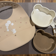 お子様連れでも安心！食器やエプロンご用意してます。