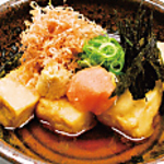 老舗豆腐屋ヤマヨ山本商店の豆腐を使用した揚げ出しは絶品☆