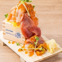 新鮮な魚介類を使用した料理は絶品！