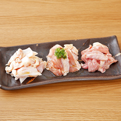 鶏三種盛合せ
