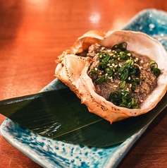 蟹の甲羅焼き