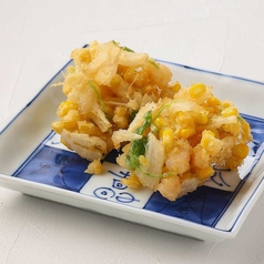 とうもろこしと海老のかき揚げ
