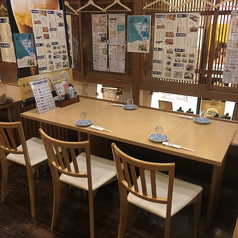 8席×1卓。人数に応じ、お席を繋げて御利用頂けます。