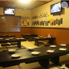 2階のお座敷の席団体様に人気でカラオケもあります！