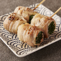 料理メニュー写真&nbsp;【野菜巻き串】ミニトマト、長ネギ、エリンギ、うずら、エリンギ、長芋、アスパラ、梅紫蘇、おくら 各