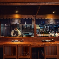 ライブ感があるカウンター席