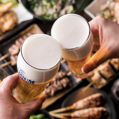 定番ビール、カクテル、焼酎梅酒etc　種類豊富♪