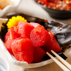 昆布〆一本明太子　山葵添え