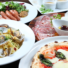 【2時間飲み放題付】イタリアンコース・ソーレ◆前菜盛り/カルパッチョ/マルゲリータ/パスタなど!の写真