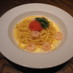 明太子＆エビのクリームパスタ
