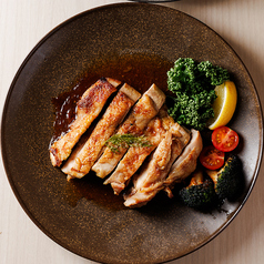 ローストガーリック香る照焼中札内地鶏の一枚焼き