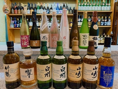 ウイスキー、日本酒、焼酎