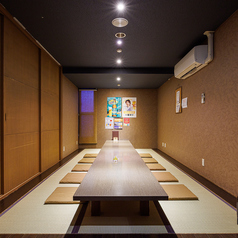 こちらのお座敷の個室は10名様までご利用いただくことができます。