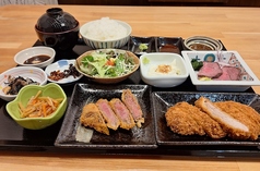 和牛かつとロースとんかつの二種御膳