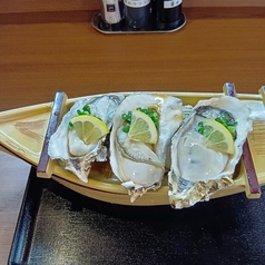 豪快！牡蠣舟盛り