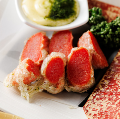 まるごと明太子のレア磯辺揚げ