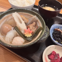 「魚介出汁で仕上げた」おでん定食