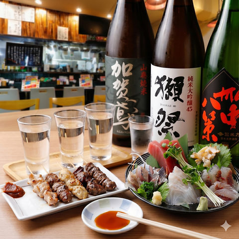 プロが厳選したお肉や海鮮を満喫◎約30種類の日本酒を取り揃えております。