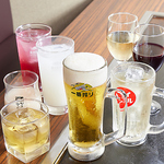 日本酒・焼酎からカクテルやワインまで種類様々にお酒をご用意しております。