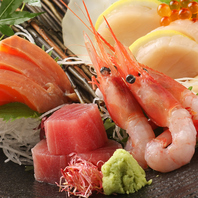 道産の海の幸は見た目にも華やか！宴会も彩ります。