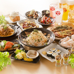 大人数宴会にお勧め飲み放題付きコース多数★広々としたお席でゆったりとお愉しみいただけます。